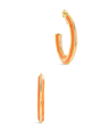 Sterling Forever Faven Enamel Hoop Earrings In Yellow