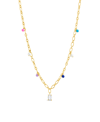 Sterling Forever Ula Charm Necklace In Yellow