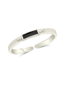 Sterling Forever Sterling Silver Thin Enamel Open Signet Ring In Multi