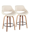 Lumisource Fabrico Bar Stool In Tan/beige