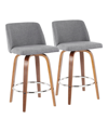 Lumisource Toriano Counter Stool In Gray
