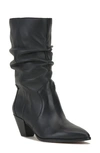 Vince Camuto Sensenny Slouch Pointed Toe Boot In Black Leather