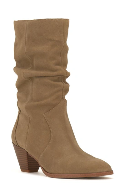Vince Camuto Sensenny Slouch Pointed Toe Boot In Medium Beige