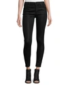 J BRAND MID-RISE COATED SKINNY ANKLE JEANS, FEARLESS,PROD126320108