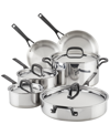 KITCHENAID KITCHENAID 5-PLY CLAD STAINLESS STEEL 10 PIECE COOKWARE INDUCTION POTS AND PANS SET