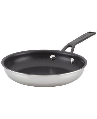 Kitchenaid 5-ply Clad Stainless Steel Nonstick Induction Frying Pan, 8.25", Polished Stainless Steel In Silver
