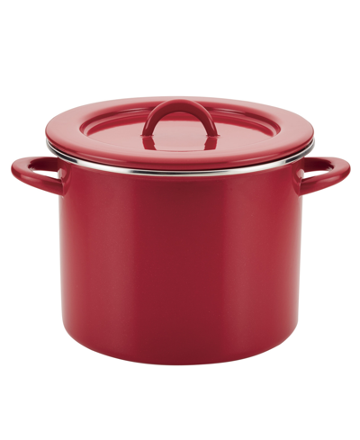 Rachael Ray Create Delicious Enamel On Steel Stockpot In Red