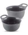 Rachael Ray 2-pc. Ceramic Mixing Bowl Set In Gray
