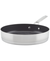 KITCHENAID KITCHENAID 3-PLY BASE STAINLESS STEEL NONSTICK INDUCTION STOVETOP GRILL PAN, 10.25", BRUSHED STAINLE