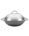 ANOLON ACCOLADE FORGED HARD-ANODIZED NONSTICK WOK WITH LID, 13.5-INCH, MOONSTONE