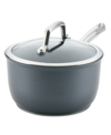 ANOLON ACCOLADE FORGED HARD-ANODIZED NONSTICK SAUCEPAN WITH LID, 2.5-QUART, MOONSTONE