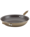 ANOLON ADVANCED HOME HARD-ANODIZED NONSTICK 14.5" SKILLET WITH HELPER HANDLE