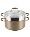 ANOLON ADVANCED HOME HARD-ANODIZED NONSTICK 8.5-QT. WIDE STOCKPOT WITH MULTI-FUNCTION INSERT