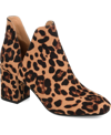 Journee Collection Women's Gwenn Notch Block Heel Dress Booties In Tan/beige
