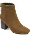 Journee Collection Women's Audrina Stacked Heel Dress Booties In Brown