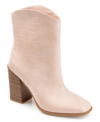 Journee Collection Women's Brekinn Western Bootie Women's Shoes In Pink