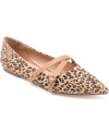 Journee Collection Womens Patricia Slip On Pointed Toe Ballet Flats In Brown