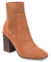 Journee Collection Adalia Block Heel Bootie In Brown