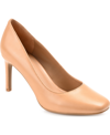 Journee Collection Womens Monalee Square Toe Mid Heel Pumps In Tan/beige