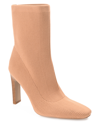 Journee Collection Collection Women's Tru Comfort Foam Elissa Bootie In Tan/beige