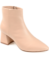 Journee Signature Tabbie Pointed Toe Bootie In Tan/beige