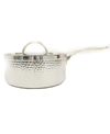BERGHOFF HAMMERED TRI-PLY 8" COVERED SAUCEPAN