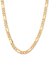 MACY'S FIGARO LINK 22" CHAIN NECKLACE IN 18K GOLD-PLATED STERLING SILVER OR STERLING SILVER