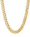 Macy's Curb Link 22" Chain Necklace (7mm) In 18k Gold-plated Sterling Silver In Gold