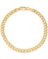 Giani Bernini Curb Link Chain Bracelet (5mm) In 18k Gold-plated Sterling Silver Or Sterling Silver, Created For Ma In Gold