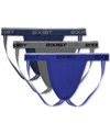 2(x)ist Men's Cotton Stretch Jock Strap 3-pack In Blue