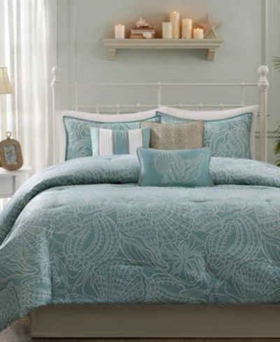 Madison Park Carmel 7 Pc. Comforter Sets Bedding In Blue