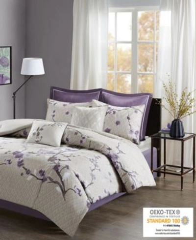 Madison Park Holly 8 Pc. Comforter Sets Bedding In Purple