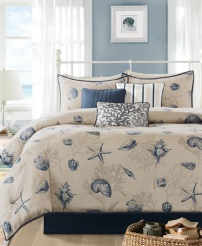Madison Park Bayside 7 Pc. Comforter Sets Bedding In Blue