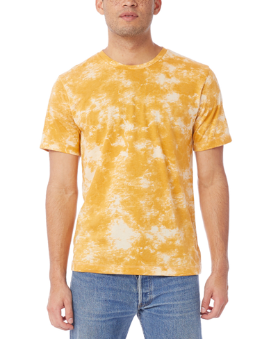 Alternative Apparel Men's Short Sleeves Go-to T-shirt In Gold-tone Tie Dye