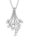 EFFY COLLECTION CLASSIQUE BY EFFY DIAMOND WATERFALL PENDANT NECKLACE IN 14K GOLD OR WHITE GOLD (3/4 CT. T.W.)