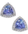 EFFY COLLECTION EFFY TANZANITE (3/4 CT. T.W.) AND DIAMOND (1/8 CT. T.W.) STUD EARRINGS IN 14K WHITE GOLD