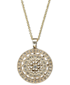 Effy Collection Effy Diamond Disc Pendant Necklace (1/4 Ct. T.w.) In 14k White, Rose, Or Yellow Gold In Yellow