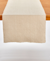 Tableau Sasha Fringe-pebble Table Runner, 72" X 14" In Tan/beige