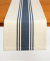 Tableau Railroad Stripe Table Runner, 72" X 14" In Blue