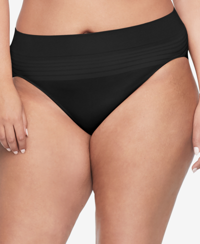 Warner's Warners No Pinching, No Problems Dig-free Comfort Waist Smooth And Seamless Hi-cut Rt5501p In Black