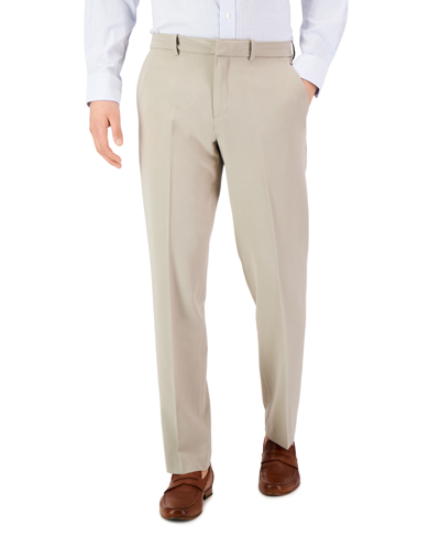 Perry Ellis Portfolio Men's Modern-fit Stretch Solid Resolution Pants In Stone