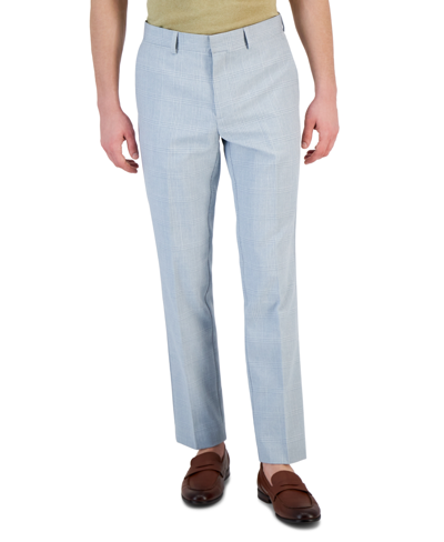 Perry Ellis Portfolio Men's Slim-fit Twill Pants In Light Grey
