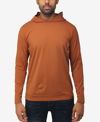 X-ray Men's Soft Stretch Long Sleeve Hoodie In Brown