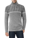 X-ray Men's Ribbed Pattern Turtleneck Sweater In Tan/beige