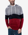 X-RAY X-RAY MEN'S COLOR BLOCKED HOODED SWEATER