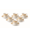 Lorren Home Trends 12 Piece 2oz Espresso Cup And Saucer Set, Service For 6 In Gold