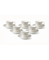 LORREN HOME TRENDS 12 PIECE 2OZ ESPRESSO CUP AND SAUCER SET, SERVICE FOR 6