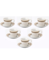 Lorren Home Trends Floral Espresso Set, 12 Piece In Gold
