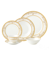 LORREN HOME TRENDS DINNERWARE NEW BONE CHINA, SERVICE FOR 4 BY LORREN HOME TRENDS, SET OF 24