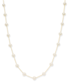 Effy Collection Effy Cultured Freshwater Pearl Station 18" Necklace In 14k Gold (5-1/2mm) In Gold